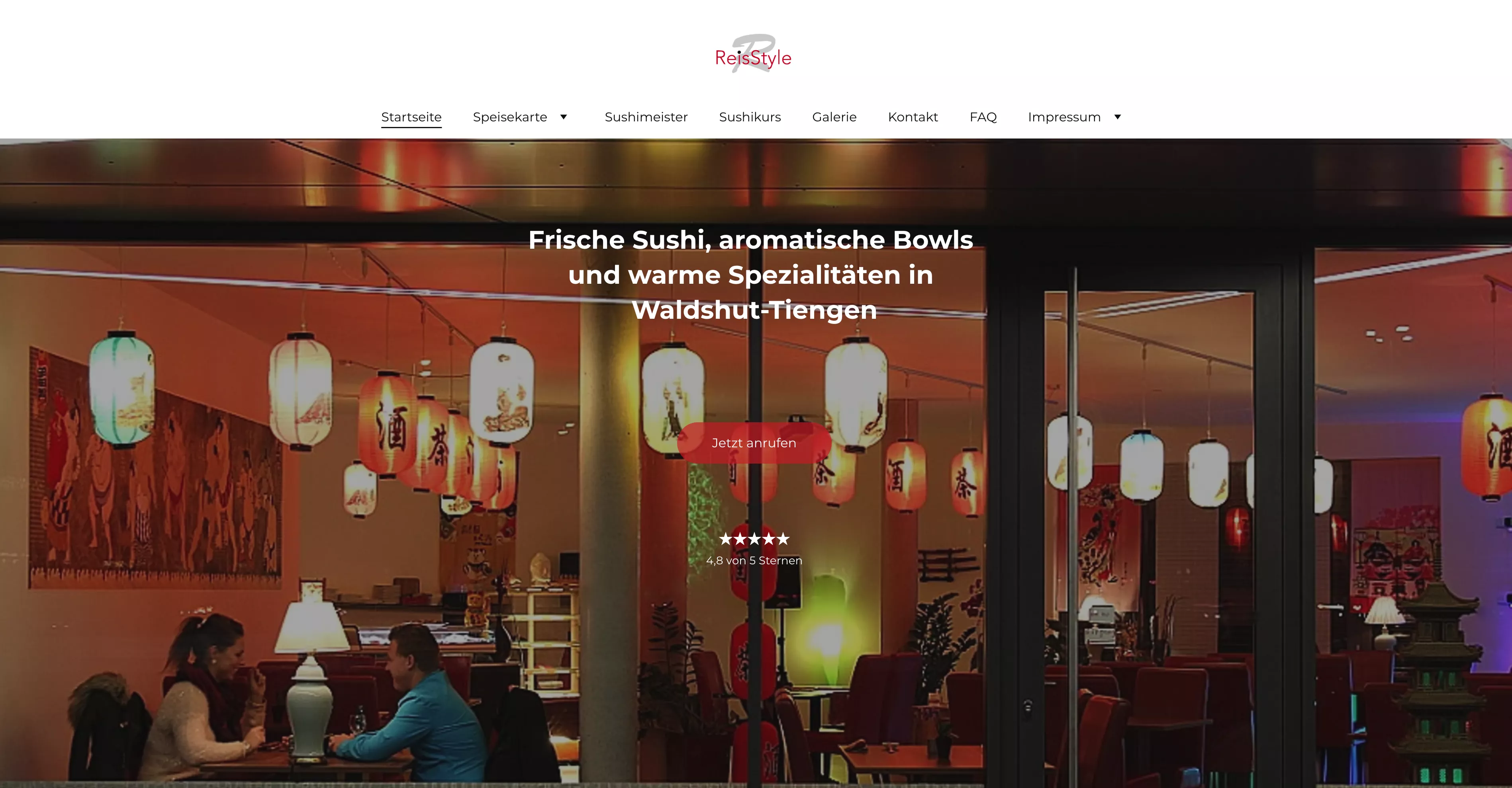 Website von Reisstyle Sushi Waldshut-Tiengen