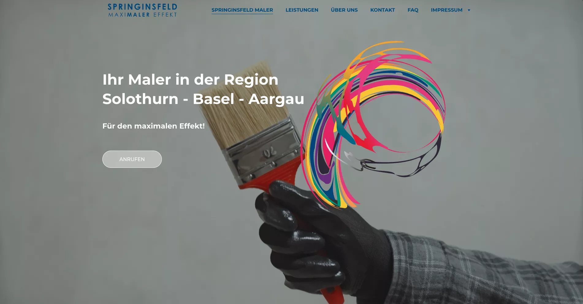 Website von Springinsfeld Maler Nunningen